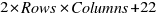 2*Rows*Columns+22